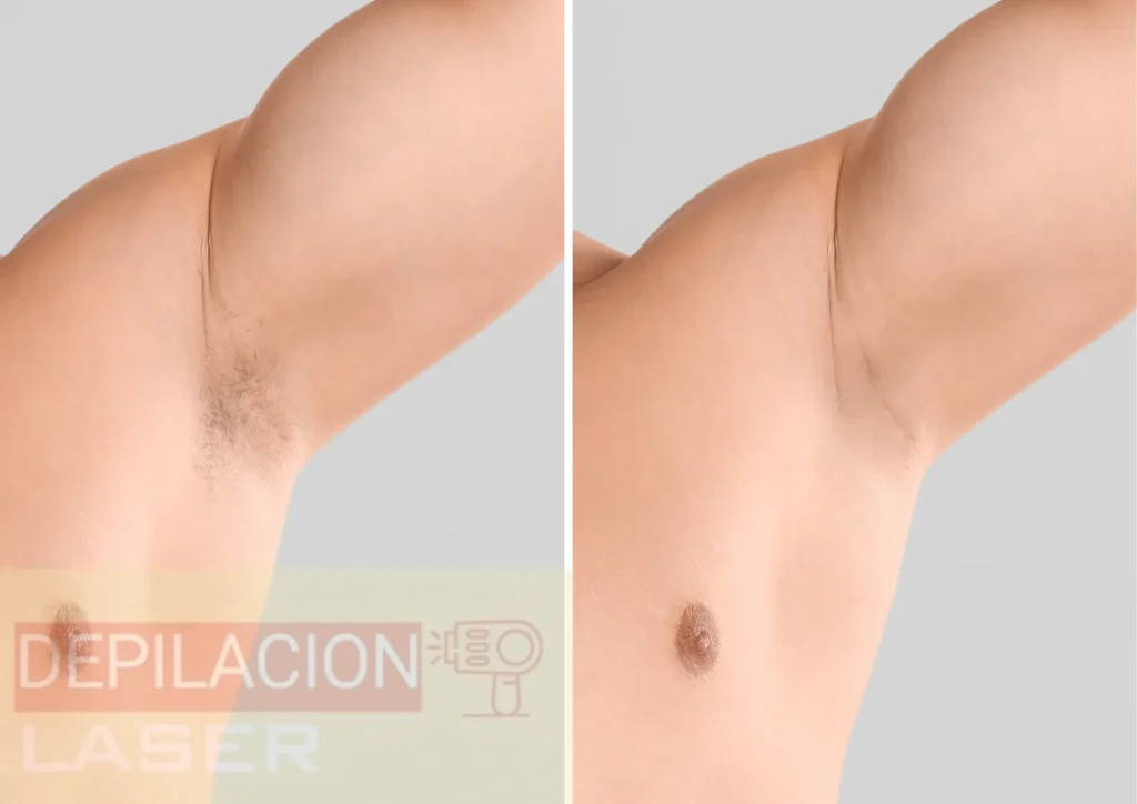 antes y despues de la depilacion laser